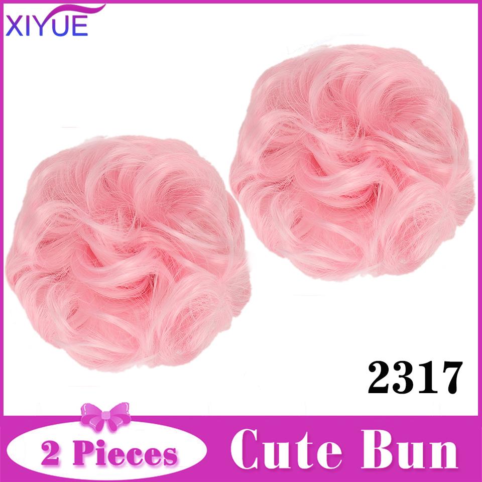 2 шт., грязный пучок для волос, заколка для наращивания волос, вьющиеся волосы, пончик, искусственные волосы, шиньон, синтетические волосы, грязный шиньон для женщин, свадьба