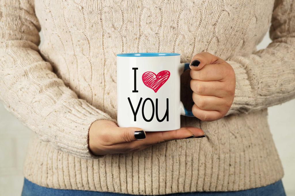 Inkdotpot Керамические кофейные кружки I Love You на 11 унций. Кофейные кружки отлично подходят для жениха, невесты, подарка на помолвку, холостяка и девичника.