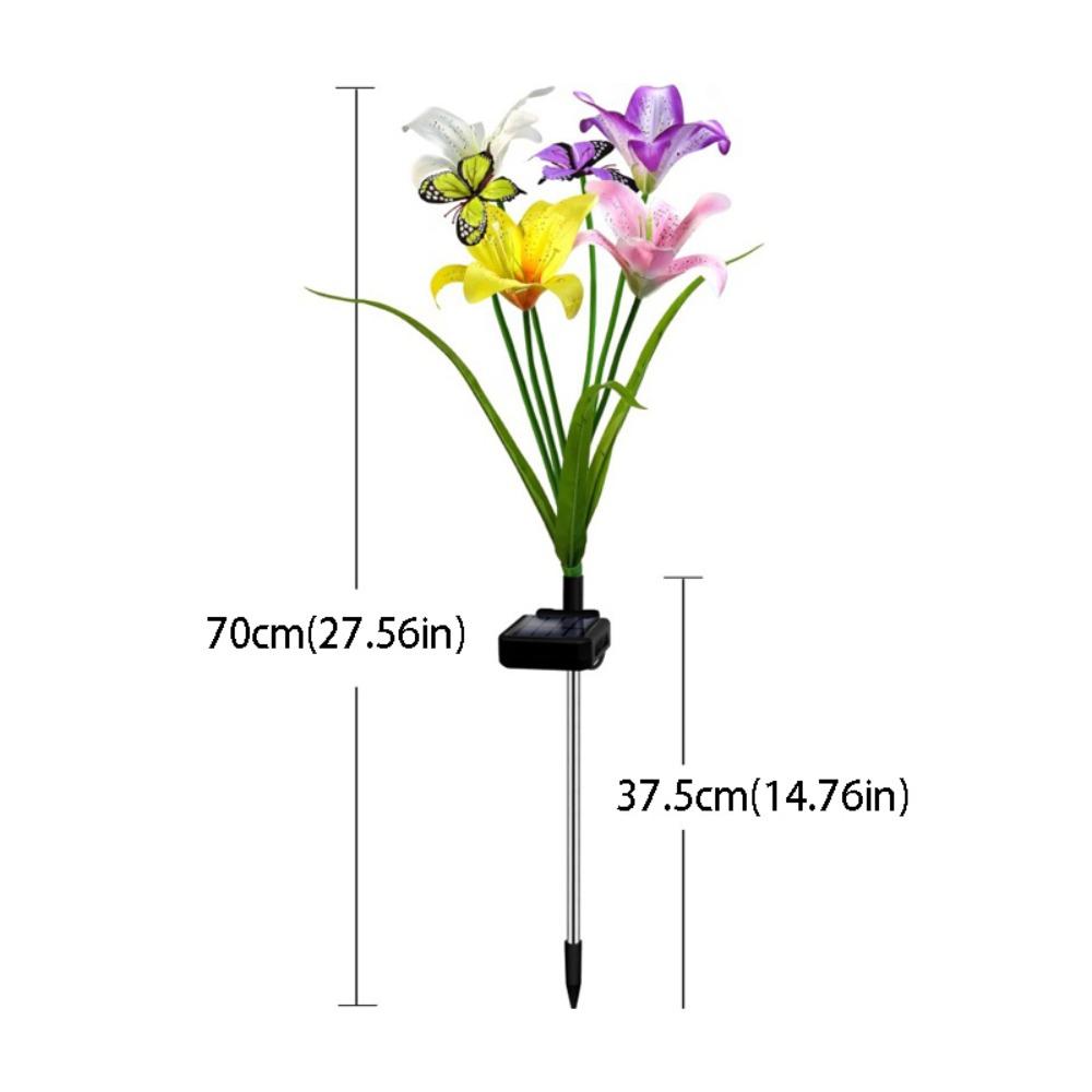 Flower Decor Solar Garden Lights Butterfly Design Garden Courtyard Lamp Landscape Lighting