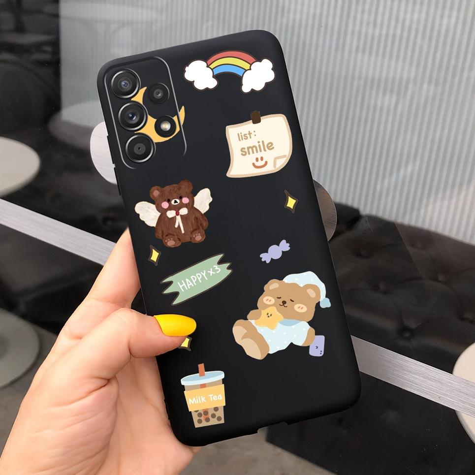 Для Samsung Galaxy M32 M33 M13 M23 M12 M53 Чехол для телефона Задняя крышка Мультяшный динозавр Медведь Детский Fundas Для Samsung M13 M23 M33 5G
