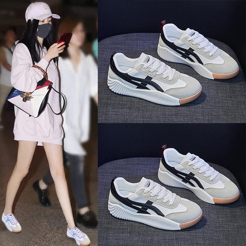 Белые туфли в корейском стиле для женской весны, новые универсальные студенческие кеды на платформе, повседневная обувь