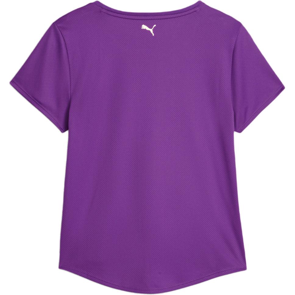 Puma Fit Ultrabreathe Логотип Сращенный Удобный Короткий Рукав Обычная Футболка Женские Топы Фиолетовый Золотой 523844-28