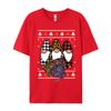 Gnome Ugly Christmas Pajama Plaid Leopard Print Knitting Tshirts Europe Tops Shirts Cotton T Shirts Preppy Style