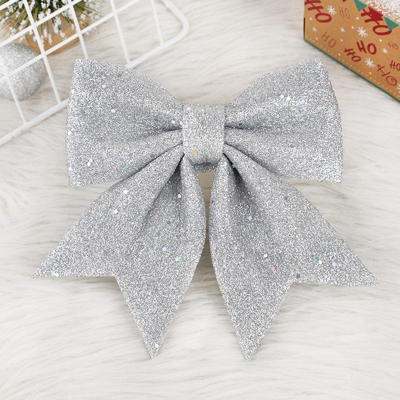 Большой красный золотой сверкающий бант блестящая рождественская лента бант рождественская елка подвесные украшения новогоднее украшение для дома Навидад 2024