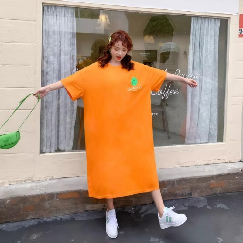 Женское платье-футболка с короткими рукавами, летнее облегающее платье, прикрывающее живот, повседневное платье выше колена