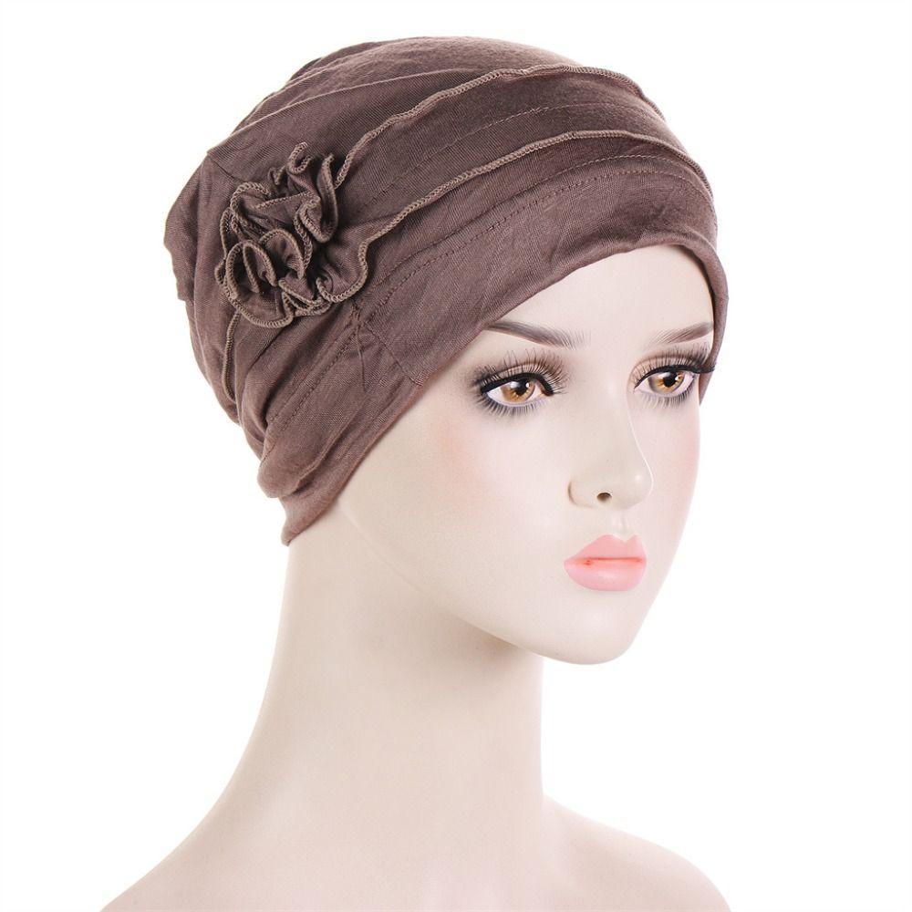 Muslim Scarf Cap Softness Cancer Chemo Beanies Cap Turban Hats Women Hijab Headwrap Headwear