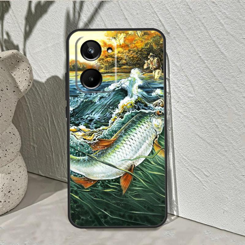 Fishing Lake Sunset For Realme 10 11 12 13 14 Pro Plus C55 C71 C75 C67 C63 C51 C61 C53 C35 C65 GT6 GT7 Pro Case