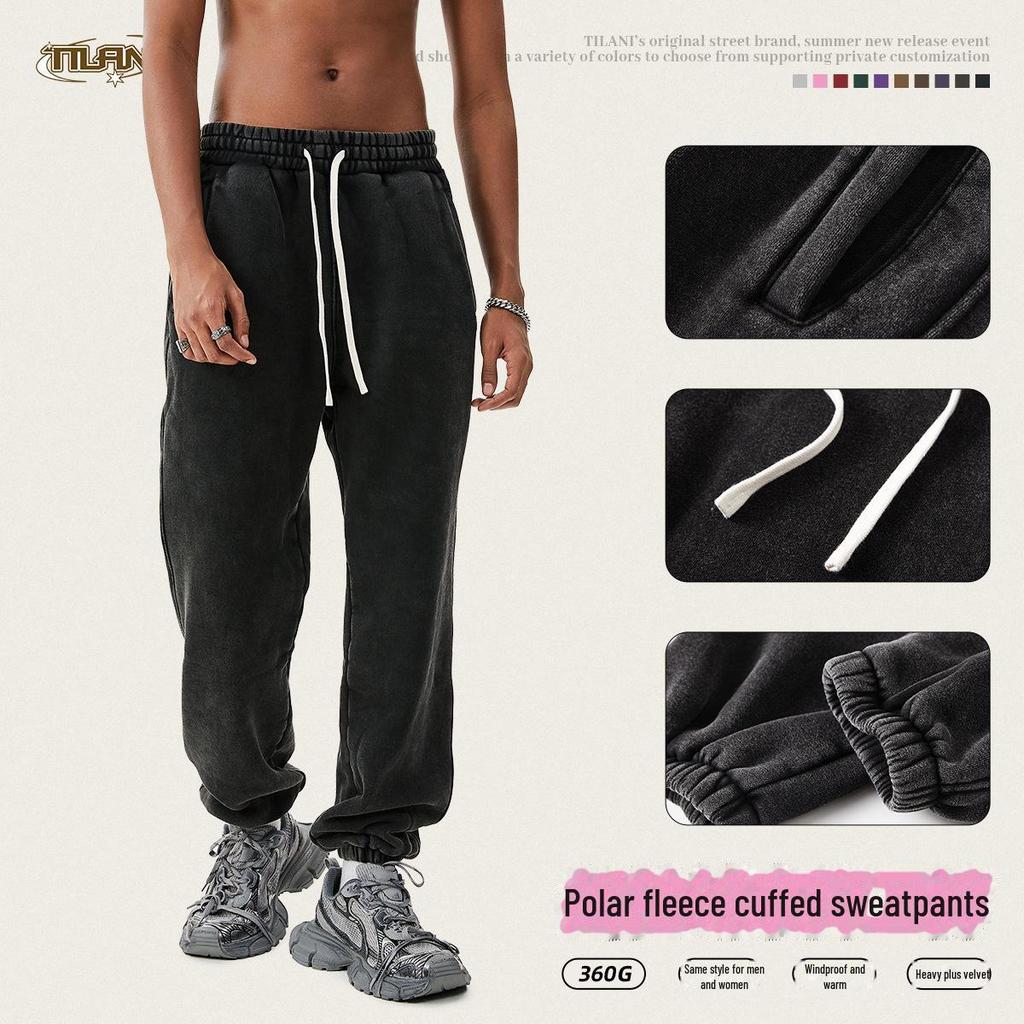 TILANI мужские американские ретро-леггинсы с батиковым принтом и бархатом — повседневные спортивные штаны для мужчин и пар