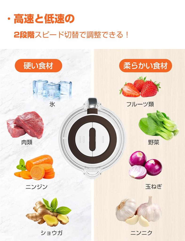 New Food Processor Large Capacity 2 Types of Chopping 500W High 4 Stainless Steel Can Crush Baby Ground Food Home Food 2 Speed Meat Food Space Cooking