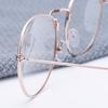 Retro Literary Slimming Face Glasses Frame Fashion Flat Lens Ultra Lens Light Metal Comfortable Versatile Geometry
