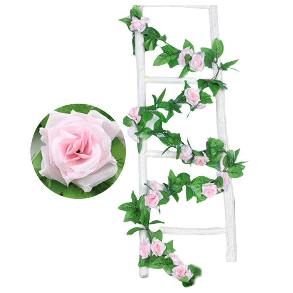 6 Color Artificial Flower Vine 2 3M Length 9 Silk Flowers Wedding Home Decor for Arch Wall Chair Back TV Cabinet Foyer Decor