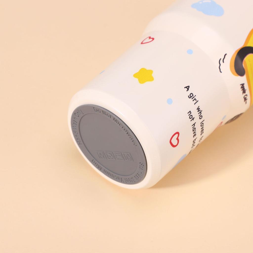 Высококачественная термокружка из нержавеющей стали 316, портативная для улицы, с веревкой, чашка для кофе, милая мультяшная, для двойного питья, автомобильная кружка