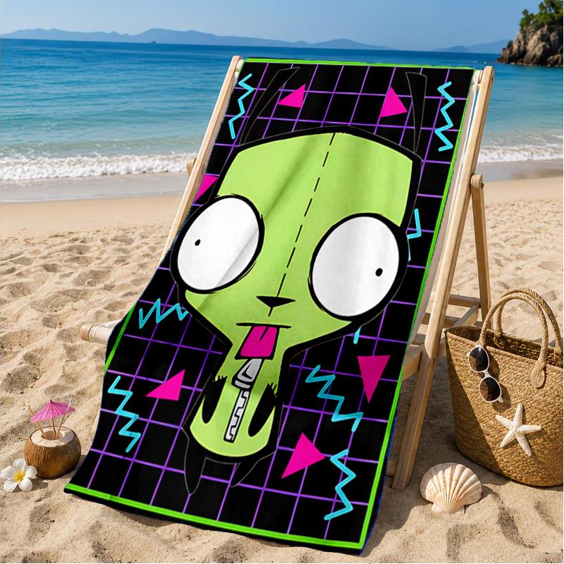 Alien Invasion Pattern Beach Towel, Microfiber Beach Towel, Perfect For Pool, Beach, Travel, Home Decor Beach Party Fan gifts
