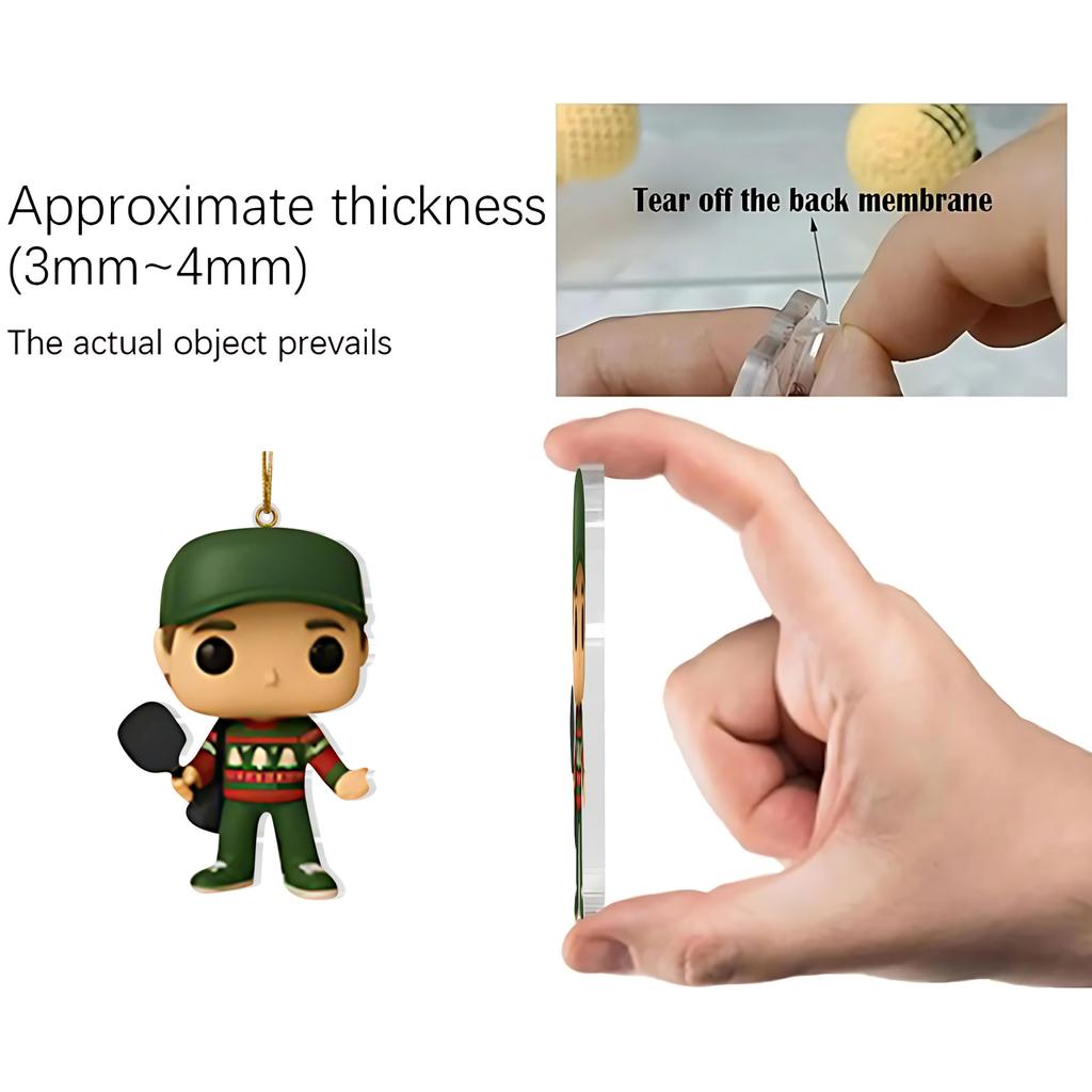 2D Плоский Акриловый Мистери Бокс 24 шт. Подвеска с Коробкой в Виде Самолета Забавный Рождественский Календарь Обратного Отсчета