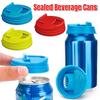 Beverage Can Lids Reusable Leak-proof Drinks Protector Multi-color Air-leak Beer Sealing Cap Portable Water Bottle Covers