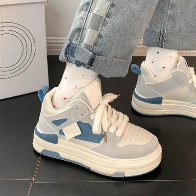 Кроссовки средней высоты, женские зимние новые кроссовки Muffin с мягкой подошвой, женские повседневные белые туфли на шнуровке соответствующего цвета, женская обувь