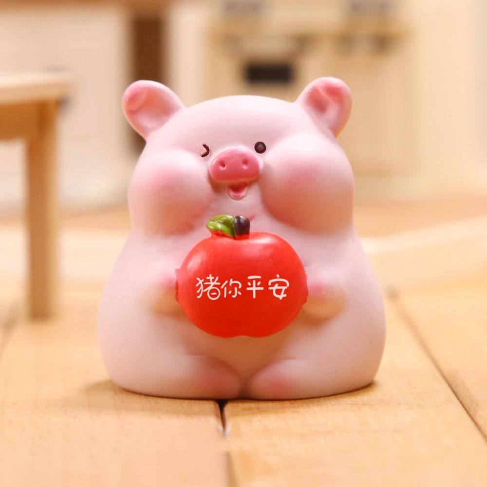 Милые миниатюрные фигурки свинок из смолы, розовые, сделай сам, кукла-свинка, мультяшное украшение в виде свиньи, поделки, детские игрушки