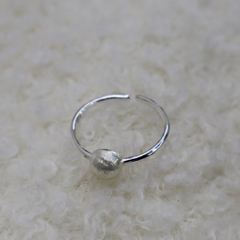APIOH MATT BALL SILVER RING