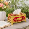 Light Luxury Tissue Box Holder Rose Pattern Tissue Dispenser Napkin Holder  Restaurants