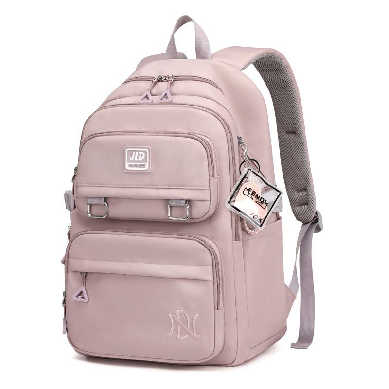 Middle School Student Schoolbags for Girl Commuting Large-capacity Backpacks Fashion Leisure Solid Color Book Bag Ultra-light Waterproof Knapsack