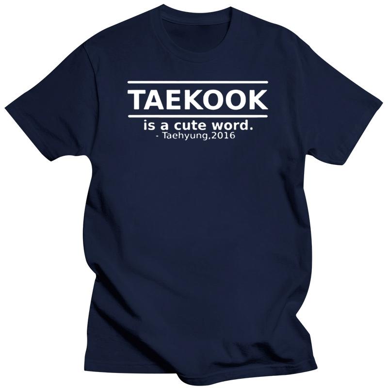 Модная крутая мужская футболка, забавная футболка с надписью «Taekook Is a Cute Word», напечатанная на заказ