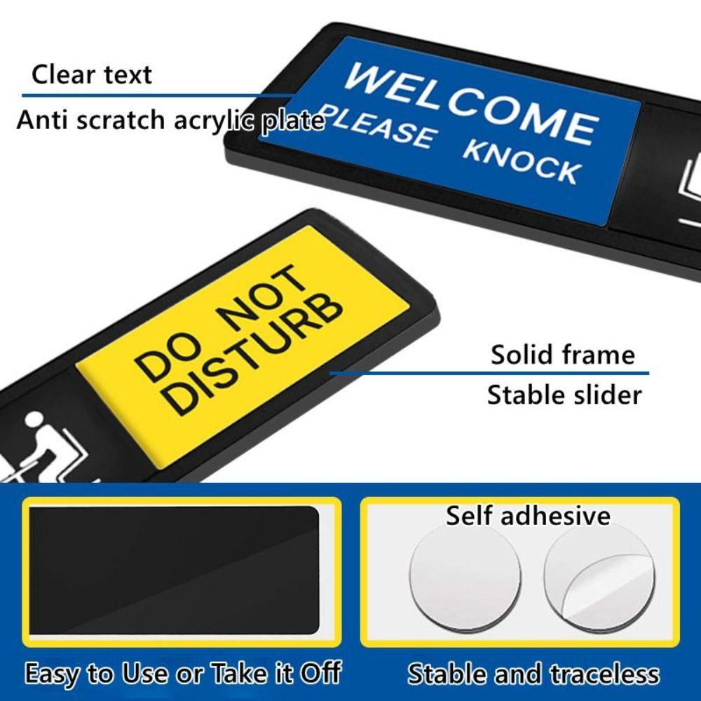 Waterproof Office Door Sign Self adhesive Hotel Bulletin Board Reminder Signs Meeting Room