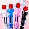 1 Piece Cute Ballpoint Pen Press Cartoon Space Belt Seal Multicolor 6 In 1 Colors Stationery School Office Supplies