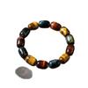 Natural yellow tiger eye, red tiger eye, blue tiger eye stone barrel beads, multi-color bracelet for men and women, crystal tiger eye stone jewelry