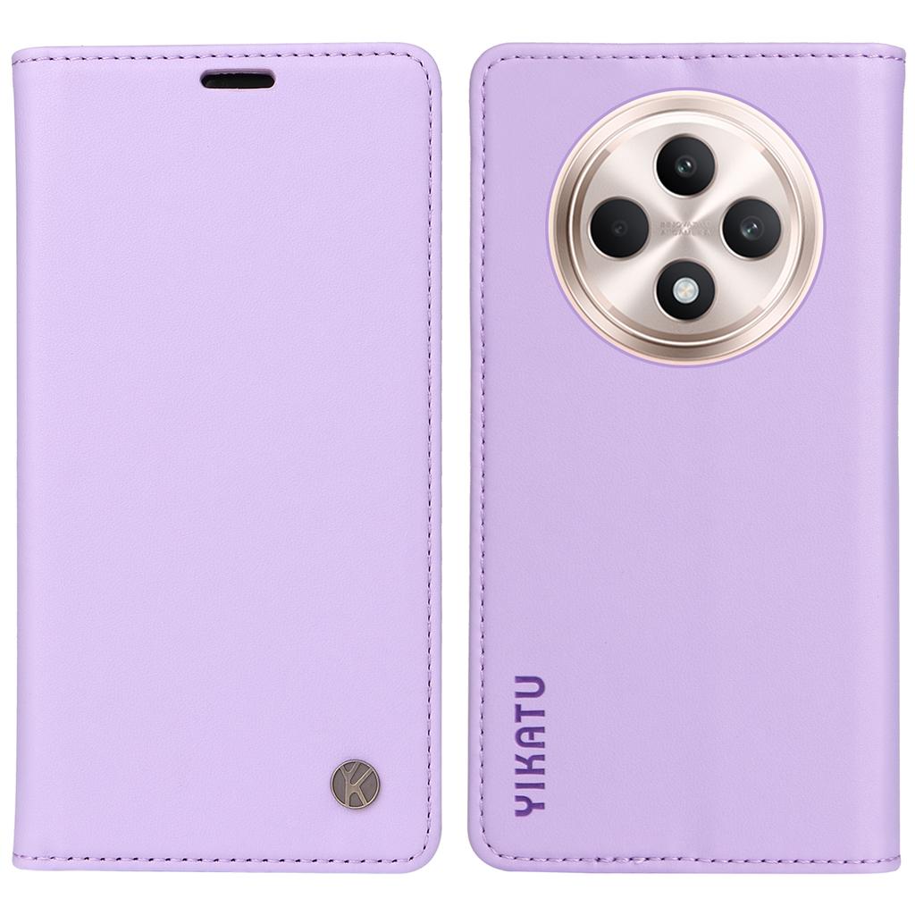 YIKATU YK-001 For Oppo Reno12 F 4G Case Wallet Leather Phone Cover Strong Magnetic Closure