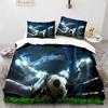 Sports 3D Football Bedding Collection And Pillow Case Double Size Household Textile Product Decoration Teenager Room Soccer Duvet Cover