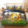 3D Soccer Bedding Duvet Cover Set 3 Piece Comforter Cover For Teen Boys Sports Football Microfiber  Queen/King Size Quilt Cover
