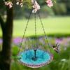 Decorative Solar Powered Bird Bath Bowl for Garden Yard Balcony Birdwatching Bath Tray for Nature Lover