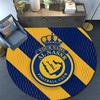 Custom Name Al Nassr Football Club Round Area Rug,Carpet Rug for Living Room Bedroom Sofa Playroom Decor,Non-slip Floor Mat