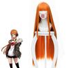 Anime 90cm Long Straight Wig Cosplay Persona 5 Futaba Sakura Orange Wigs Heat Resistant Synthetic Hair Women Cosplay Wigs