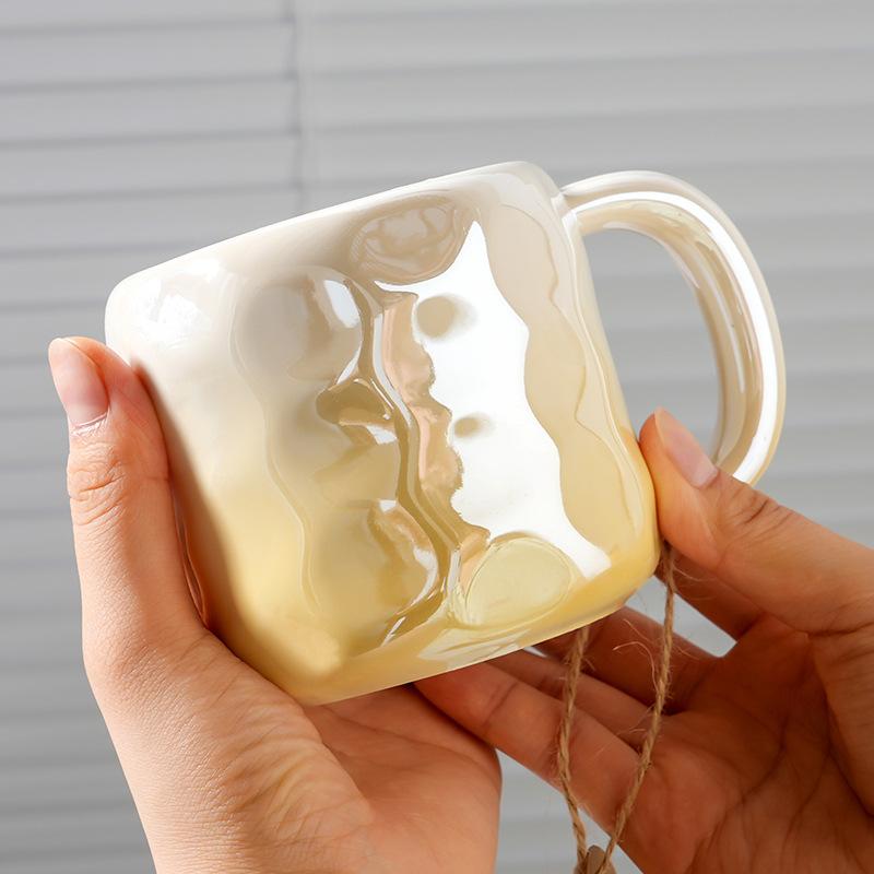 Персонализированная красочная высококачественная керамическая кружка большой емкости с поясом для девочек, деловой небольшой подарочный креативный кружка