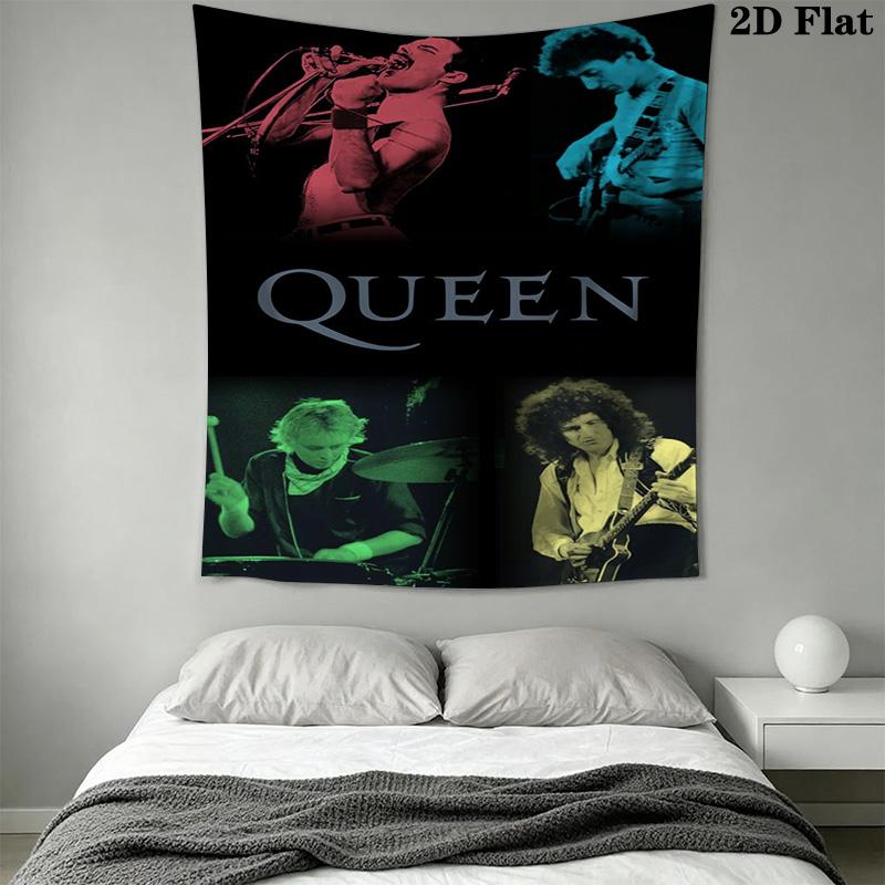 Freddie Mercury Iconic Performance Tapestry Wallmounted Fashion Print Wall Covering Decoration Christmas Gift Atmospheric Background Cloth