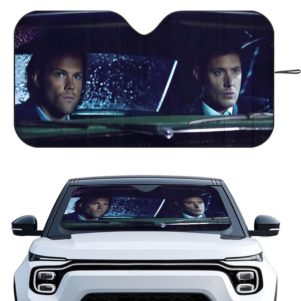 S-Supernatural Movie Car SunShade Windshield Foldable Three-layer Insulation Sunshade By Suction Cup Blocks UV Rays SunWindshield Sunshades 1