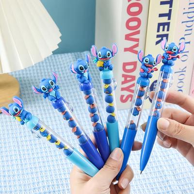 MINISO Ручка гелевая Stitch Lilo & Stitch Brochette Le 0,5 мм Черная нажимная ручка для подписи Студенческие канцелярские товары Оптовые подарки
