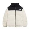Li Ning Solid Color Loose Fit Stand Collar Zipper Down Jacket Unisex Outerwear Off-White AYMT363-2