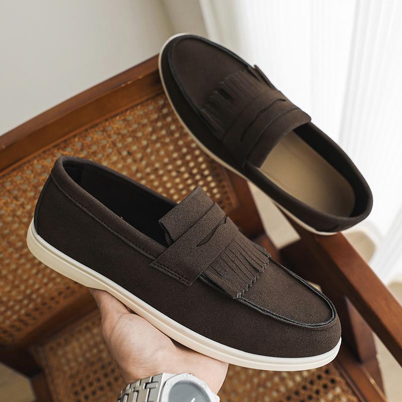 2025 New Model Men's One-Piece Slip-On Loafers, Lightweight Daily Casual Shoes