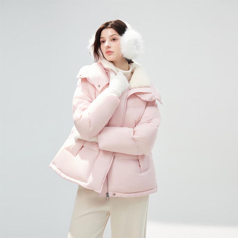 Qiushui Yiren Женское модное зимнее пуховое пальто с большим лацканом, 90% белый утиный пух