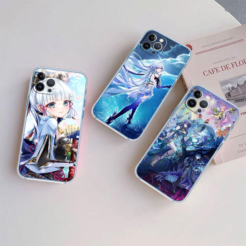 Прозрачный чехол для телефона Genshin Impact для Motorola Moto Edge Plus G200 G23 E13 E15 E20 E30 G62 G71 G72 G75 G24 G15 Power