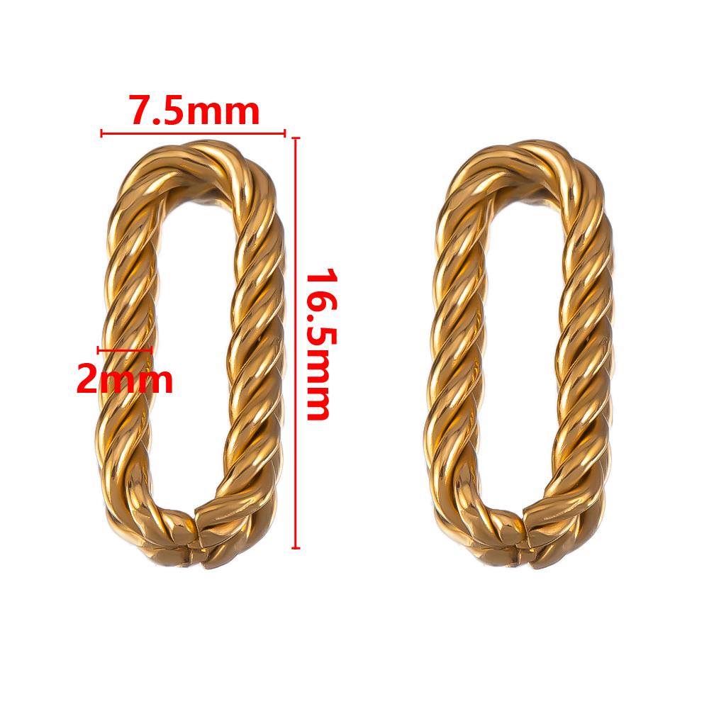 10pcs 20pcs Stainless Steel Oval Charms Geometric Connectors Jewelry Making Necklace Bracelets Twist Open Connection Jump Rings