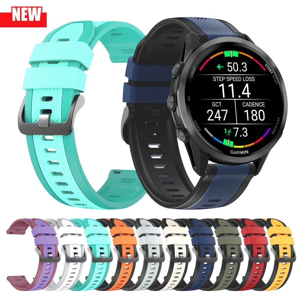 Силиконовый ремешок 22 мм для Garmin Venu 2 3 4 45 мм Регулируемый ремешок Forerunner 570 47 мм 265 255 Music/Vivoactive 4 Браслеты Correa