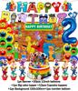 Cartoon Monster Birthday Party Decoration Background Cup Plate Balloons Biscuit Backdrop  Party Supplies Baby Shower Kid Gift