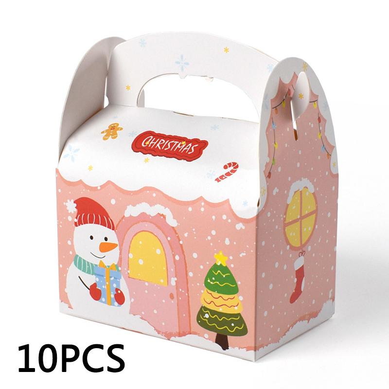 WTEMPO 10 шт 7*11*13 см красочные печатные рождественские граффити ручные коробки для конфет фестиваль праздничные вечеринки клуб креативные складные подарочные коробки
