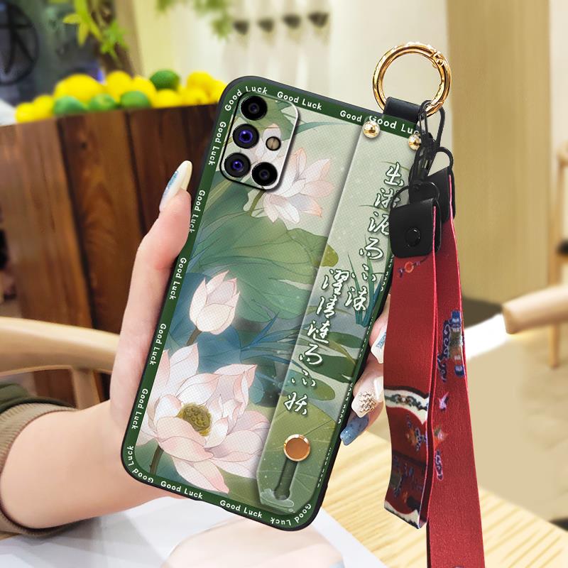 Phone Holder Anti-knock Phone Case For Samsung Galaxy M31S/SM-M317F/M315F Shockproof Chinese Style Elderly Lady For Mom