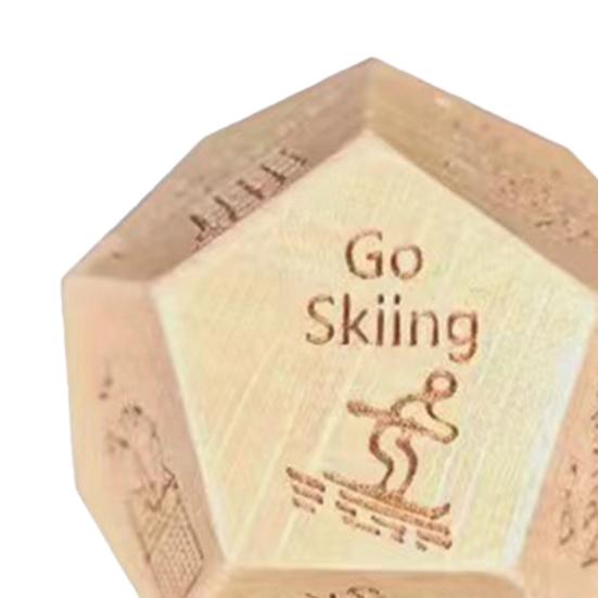 12 Sides Food Decision Dice Wooden Couple Date Night Ideas Dice Portable