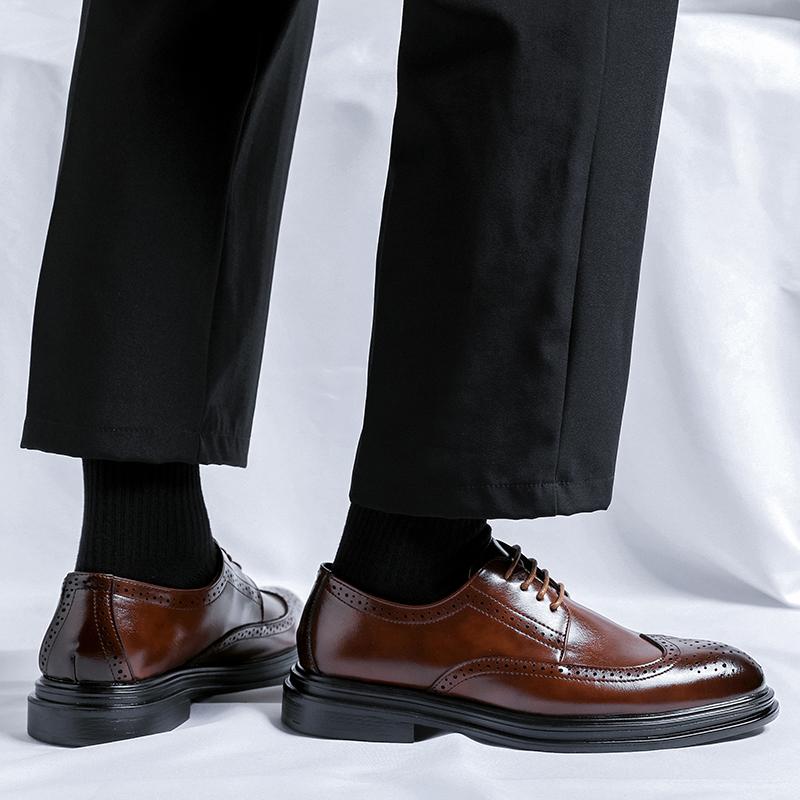 Модные мужские туфли на шнуровке Модные деловые туфли для мужчин Классические кожаные туфли для мужчин Модные туфли-броги для мужчин Оксфорды