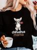 Chihuahua with Red Rose Women's Sweatshirts